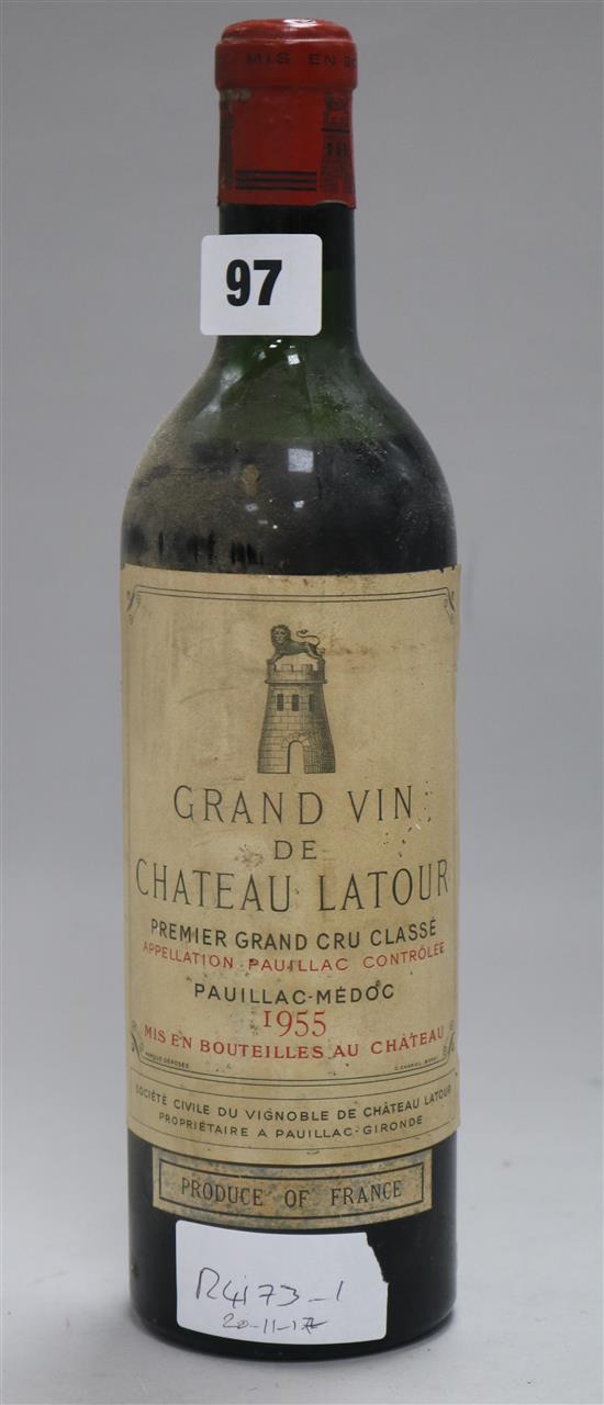A bottle of Chateau Latour 1955